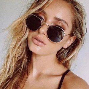 NEW RayBan Hexagonal Flat Lense Gold Frame RB3548N